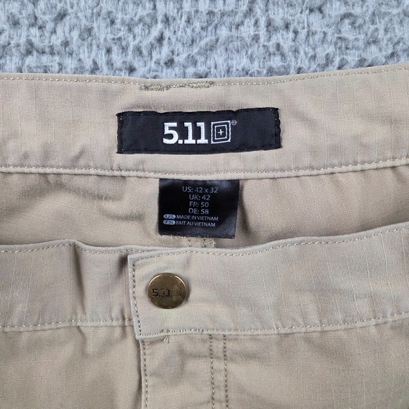 5.11 Tactical Taclite Pro Pants Mens 42x32 (39x31) Tan 74273 Regular Ripstop - Picture 9 of 14
